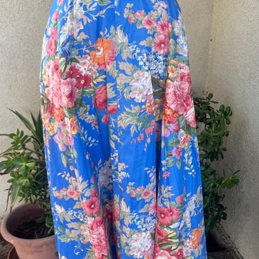 Vintage Ralph Lauren blue label skirt floral multicolor sz 10 