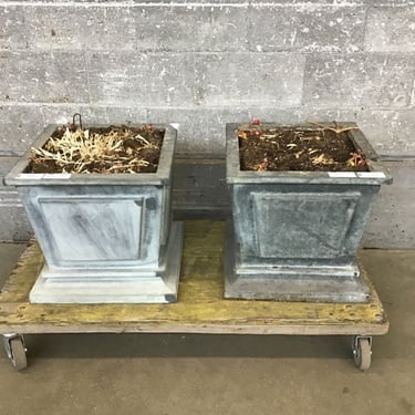 Duo of Metal Planters (Seattle)