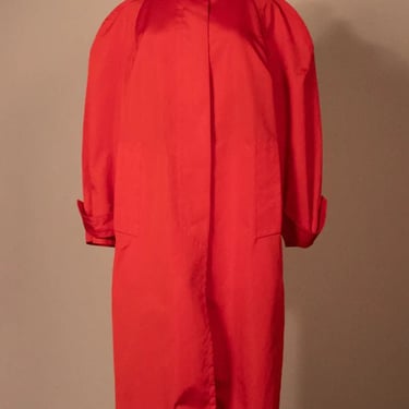 Yves Saint Laurent poppy nylon trench coat 
