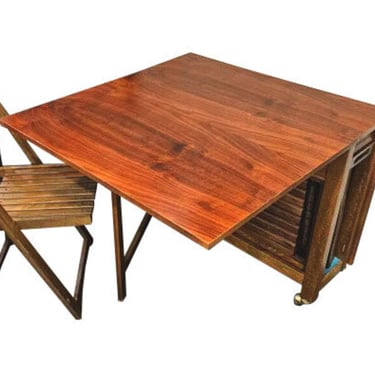 MCM Drop-Leaf Dining Set