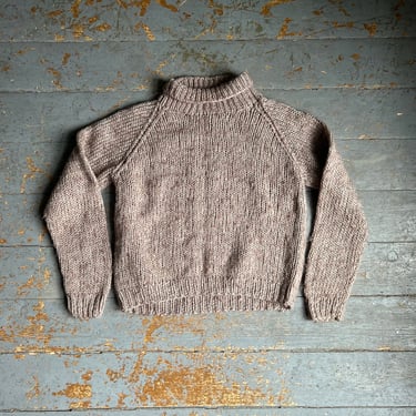 Vintage 70s Homemade Knit Turtleneck Sweater 