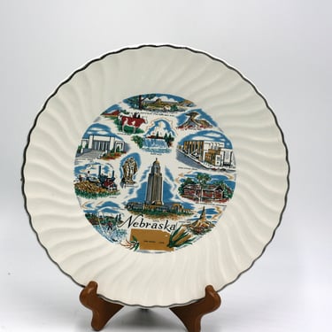 vintage Nebraska Souvenir Plate 