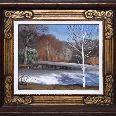 Erik Freyman, Winter Lake 2, Oil Paint 