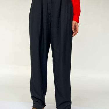 Black Pleated Trousers (S)