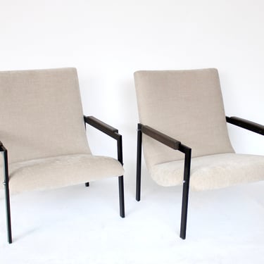 Pierre Guariche for ARP Pair of French Lounge Chairs c1960