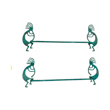 ( sets of 2 ) Kokopelli Metal Towel Bar