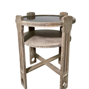 Oak Arts &amp; Crafts Style Table with Copper Top