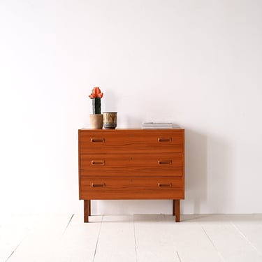 Vintage Teak Scandinavian Chest of Drawers - 1960s Minimalist Design 