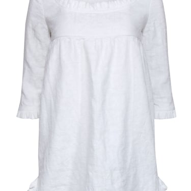 Tuckernuck - White Ruffled Babydoll Mini Dress Sz XS