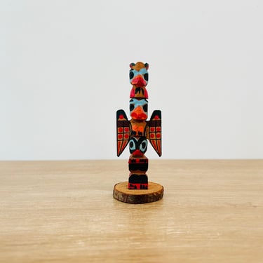 Vintage 5 Inch Native American Totem Pole Souvenir 