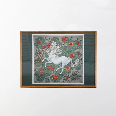 vintage french dom robert framed tapestry print, &quot;farfadet&quot;
