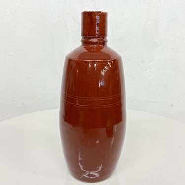 Portugal Red Vase Lancers Wine Bottle Ceramic Art Pottery 1970s 