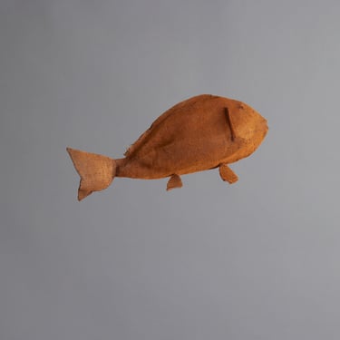 Orange Medium Knit Steel Ceremonial Fish from the Island of Sumba