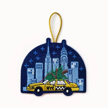 NYC Taxi Scene Ornament