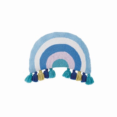 Cool Rainbow With Tassels Hook Pillow by Ampersand