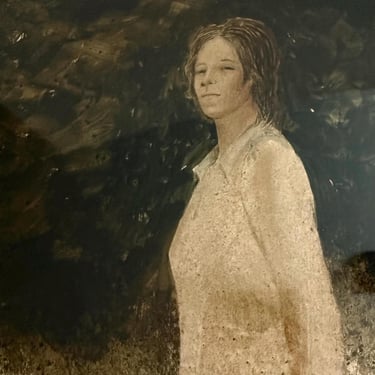 1970’s Watercolor of A Woman By Raul Gutierrez 