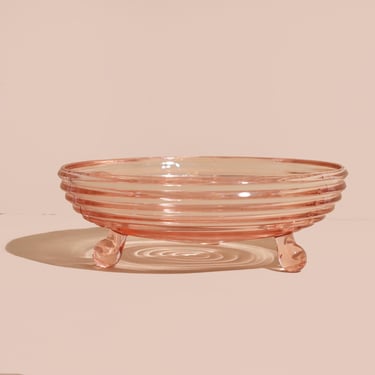 Vintage Pink Candy Dish, Pink Glass Dish, Vintage Pink Glass, Trinket Dish 