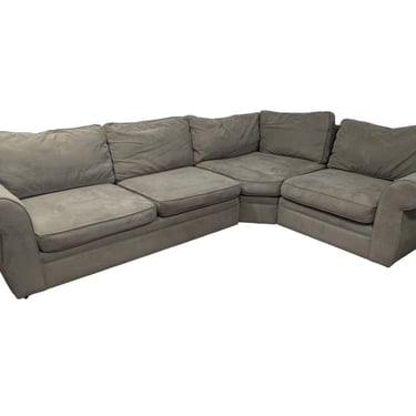 Green Cloth L-Shaped Sectional