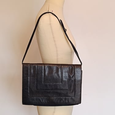 Vintage original Fendi lizard leather Blue bag 