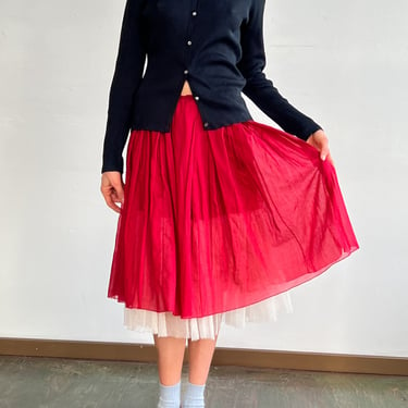 Prada Red Layered skirt (M)