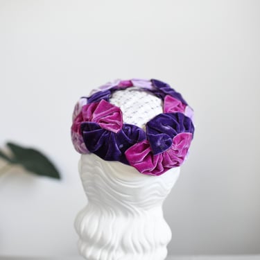 60s Purple Velvet Hat 