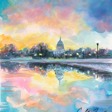 Sunrise at the U.S. Capitol Washington D.C. by Cris Clapp Logan 