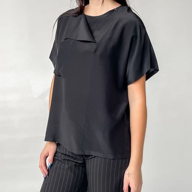 Black Silk Structural Shirt (M)