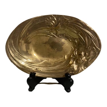 Brass Art Nouveau Style Decor / Trinket / Soap Dish 