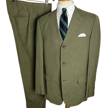 Vintage 1960s/1970s 2pc Lightweight Worsted Wool 2pc Sack Suit ~ 42 Long ~ Sport Coat / Jacket / Pants ~ Preppy / Ivy / Trad ~ Tropical 