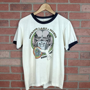 Vintage 1977 Emerson Lake and Palmer Works ORIGINAL Concert Tee Shirt - Medium 