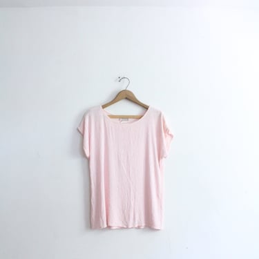 Pastel Pink Wrinkly 90s Blouse 