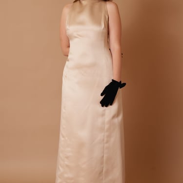 Ecru Satin Gown - L