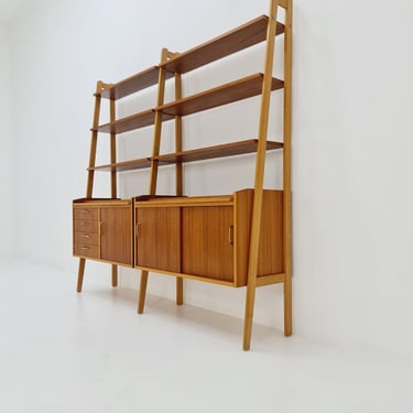 Scandinavian Desk bokshelf bookcase teak by Bengt Ruda for Nordiska kompaniet, 1960s 