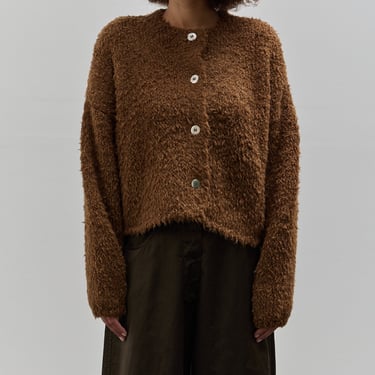 Cordera Teddy Cropped Cardigan, Acorn