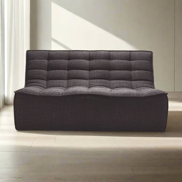 Ethnicraft N701 2 Seater Sofa Module Dark Grey Standard Fabric FFE258-151