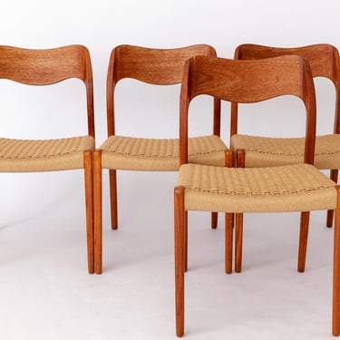 4 of 8 Niels Otto Moller Model 71 Chairs - 1950s Danish Teak Design 