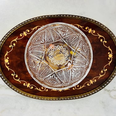 Antique McKee Glass Bowl, 1913-1915 Valtec EAPG, hobstars, herringbone “V”, tree, star, arch pattern, smooth rim, for serving, display, gift 