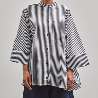 Henrik Vibskov Unisex Double Shirt, Black White Stripes