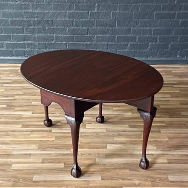 Antique Queen Anne Style Drop- Leaf Dining Table with Cabriole Legs, c.1900’s 