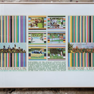 Framed "Benches" Poster by Tom Phillips, London