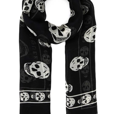 Alexander Mcqueen Women Printed Silk Foulard