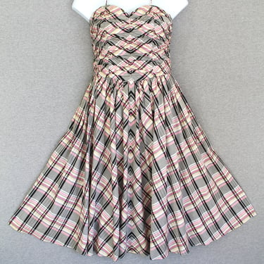 1980s - Does the 50s - Cotton Sundress - Pockets -  By Liz Claiborne - Marked size 14 