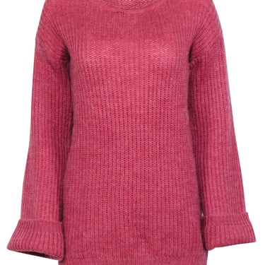 Christian Dior - Dark Pink Knit Crewneck Sweater Sz 10