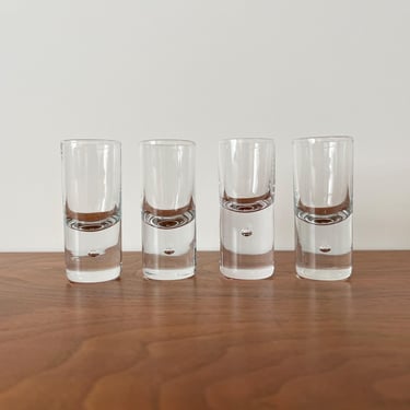 Set of 4 Vintage Kosta of Sweden Pippi Shot / Aquavit Glasses - 1oz - 3 1/4