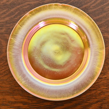 Louis Comfort Tiffany Favrile Iridescent Art Glass Plate