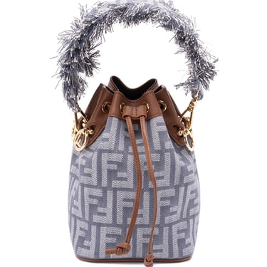 【フェンディ】 Bucket Bags かごバッグ Vintage FENDI 1990s Zucca Print Bucket Bag with Drawstring