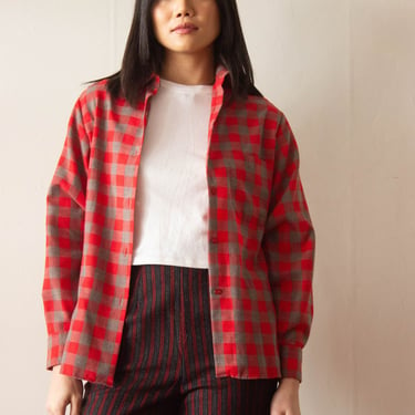 Early 1980s French Connection Plaid Button Down 