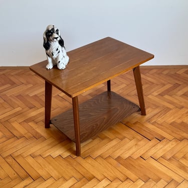 Vintage Wooden Coffee Table / Mid Century Modern Brown Side Table / Retro Sofa Table / End Table / Couch Tabele / Made in Yugoslavia / 1970s 