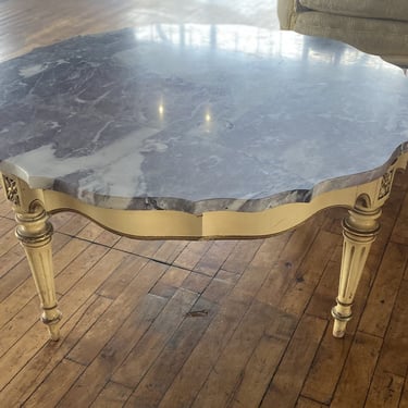 Purple Marble Top Coffee Table