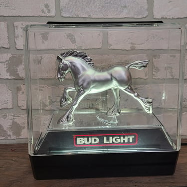 Vintage Lighted Budweiser Clydesdale Beer Sign 